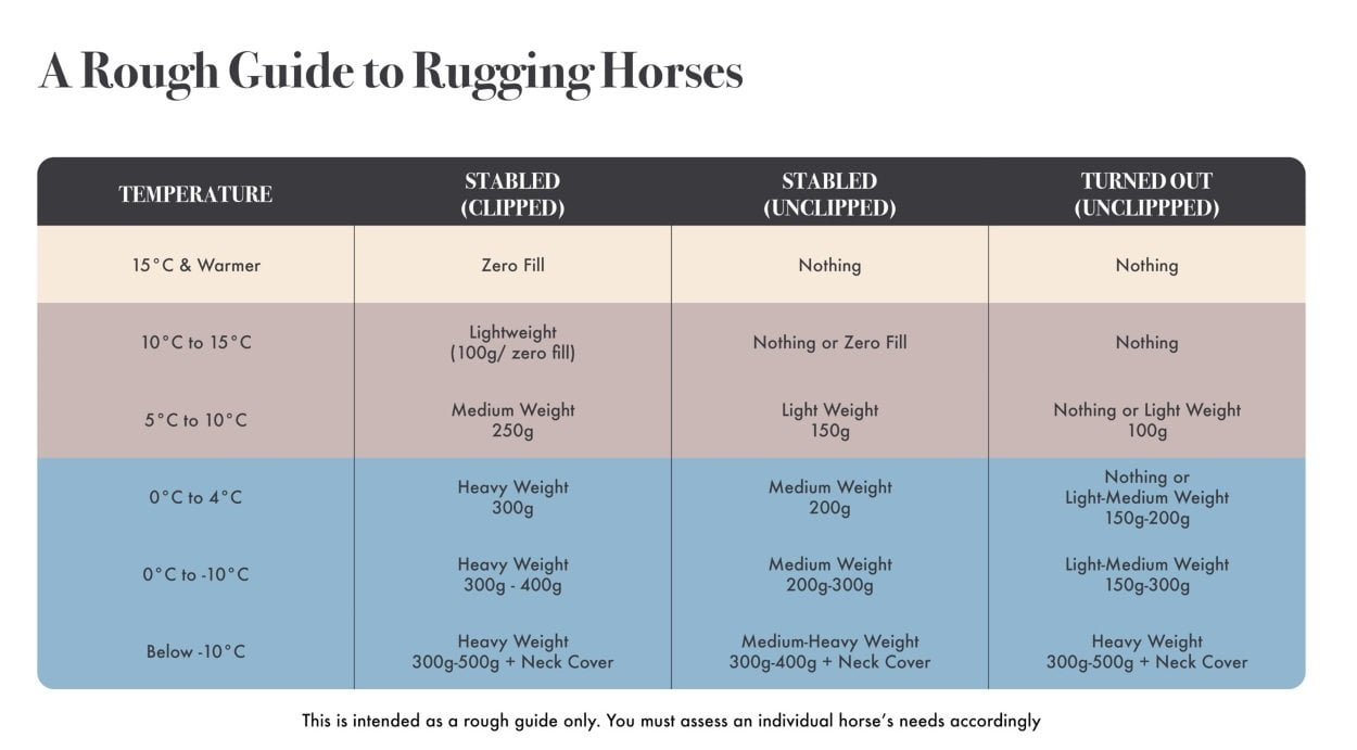 A guide to rugging horses