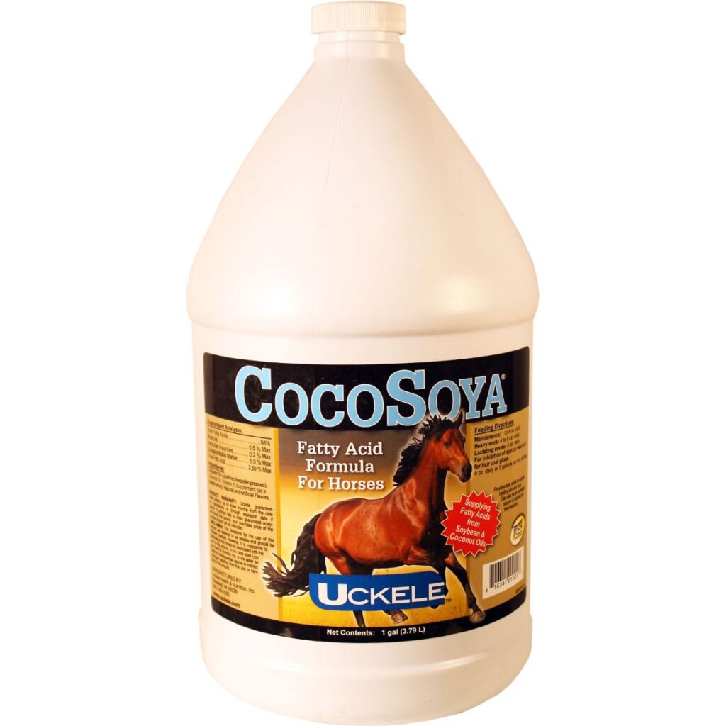 Coconut and soya oil for horses with ulcers