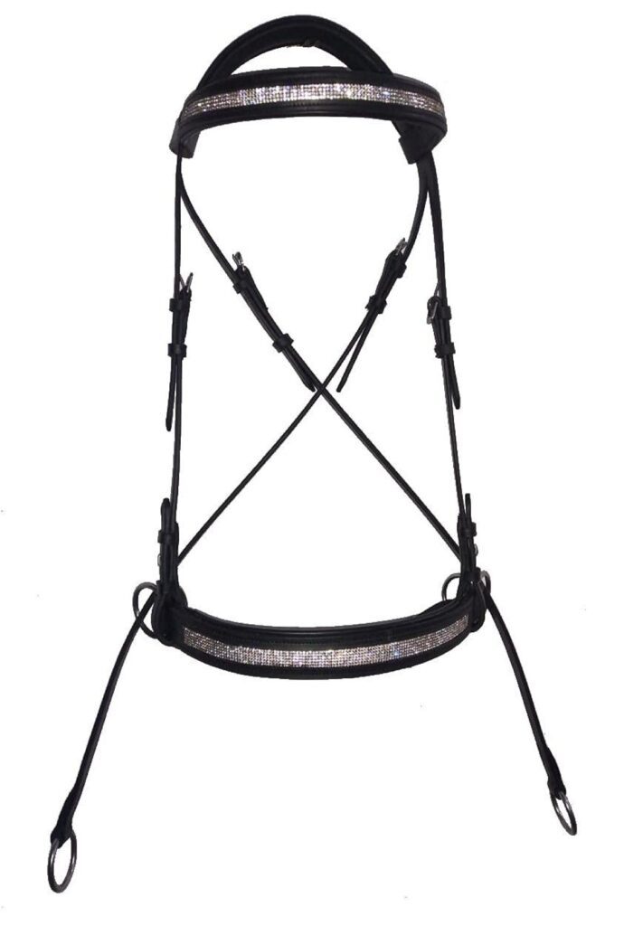 Equipride LEATHER BITLESS BRIDLE CRYSTAL